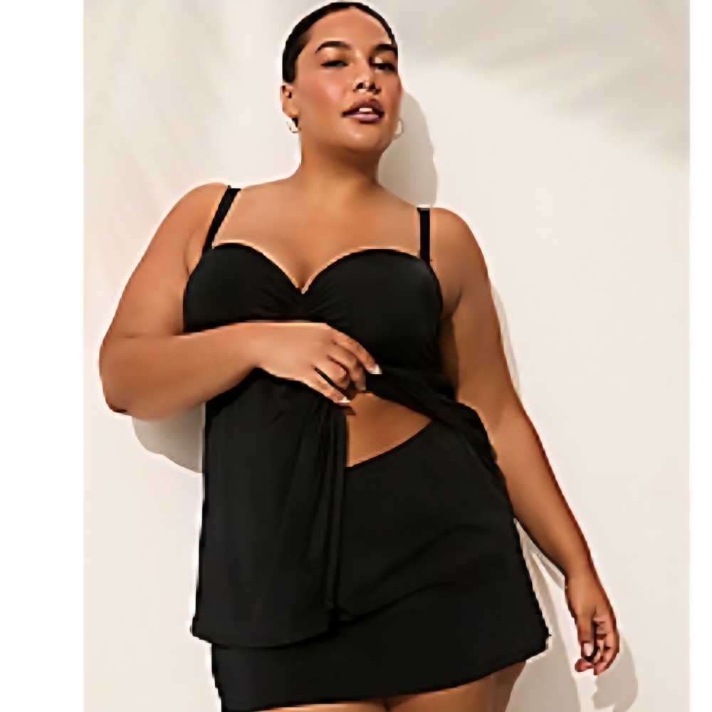 Lane Bryant Side Slit Swim Skirt Sz 16 NWT